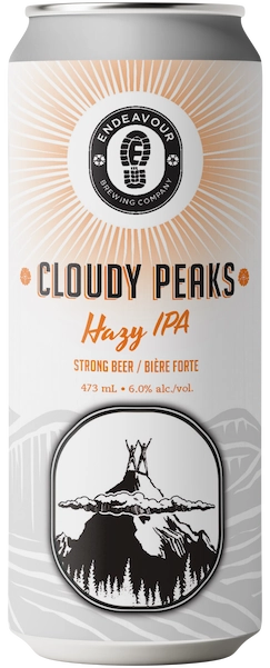 Cloudy Peaks Hazy IPA can of Beer